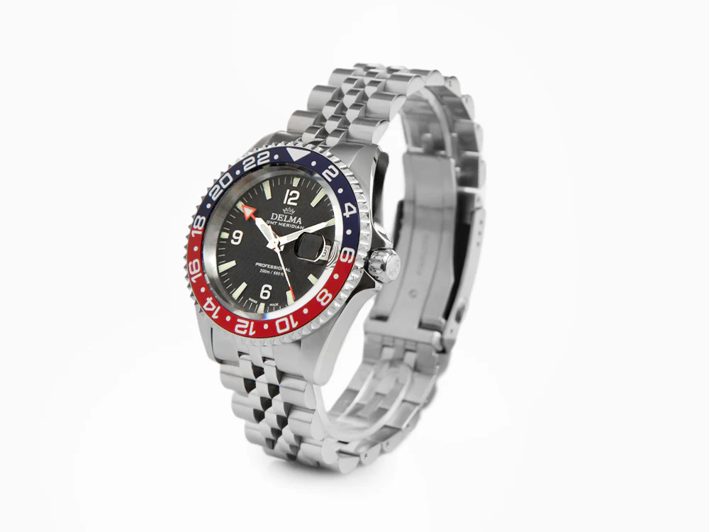 Delma Diver Quartz Watch, Black, 43 mm, 20 atm, 41702.648.6P034 - Image 4