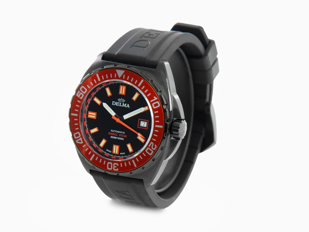 Delma Diver Shell Star Black Tag Automatic Watch, Limited Ed., 44501.670.6.151 - Image 4