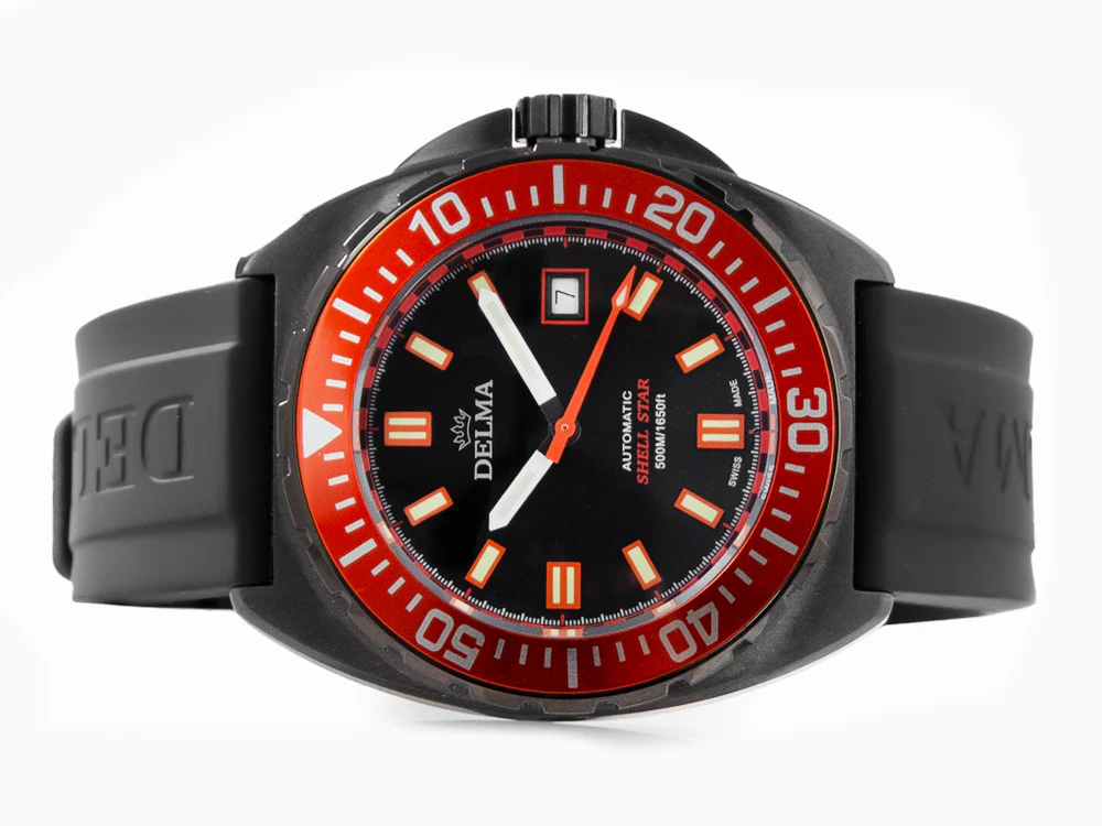 Delma Diver Shell Star Black Tag Automatic Watch, Limited Ed., 44501.670.6.151 - Image 7