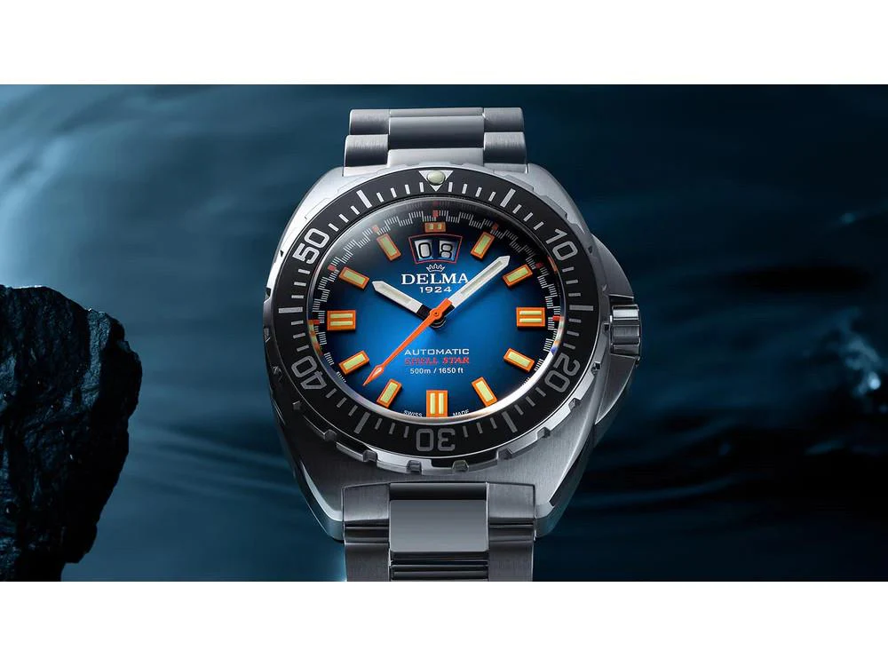 Delma Shell Star Big Date Automatic Watch, Blue, 44 mm, 41703.736.6.041 - Image 4