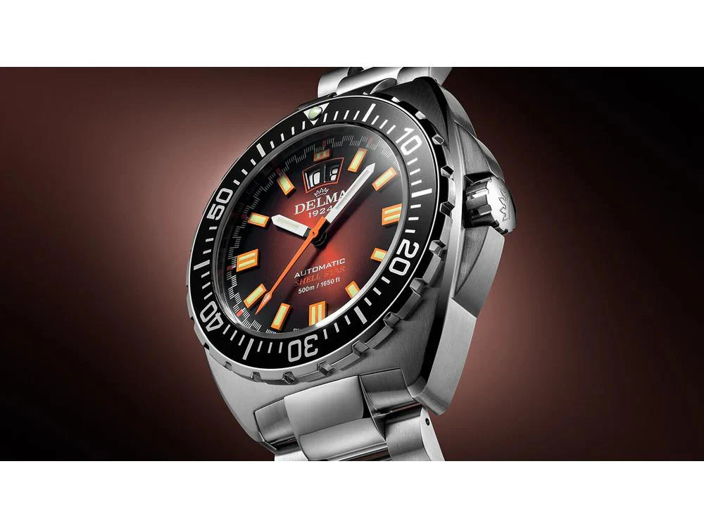 Delma Shell Star Big Date Automatic Watch, Brown, 44 mm, 41703.736.6.091 - Image 4