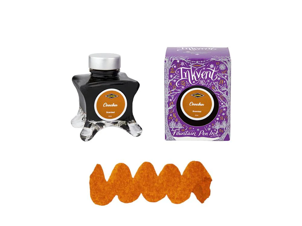 Diamine Cinnabun Ink Vent Purple Ink Bottle, 50ml, Scent,  Orange - Image 2