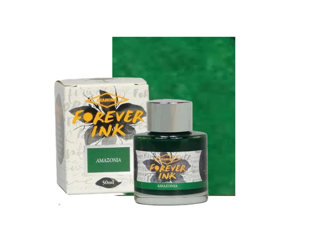 Diamine Forever Ink Collection -Permanent Pigmen Ink Amazonia, Green, 50ml - Image 2
