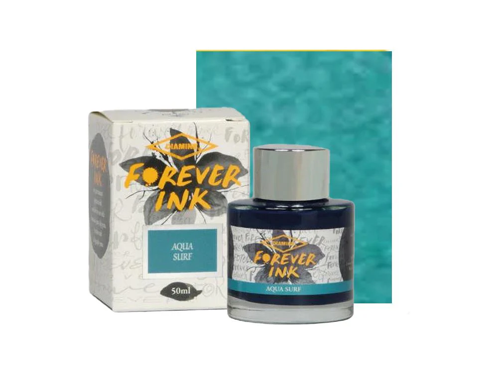 Diamine Forever Ink Collection -Permanent Pigment Ink Aqua Surf, Turquoise, 50ml - Image 2