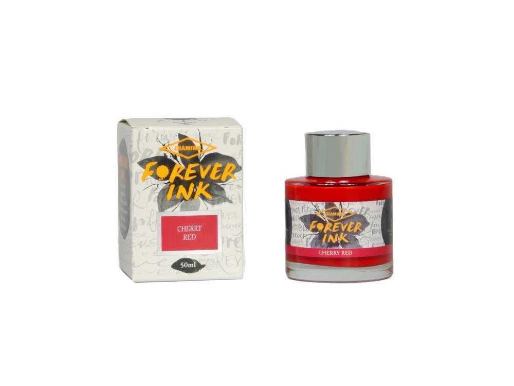 Diamine Forever Ink Collection -Permanent Pigment Ink Bottle, Cherry Red, 50ml - Image 3