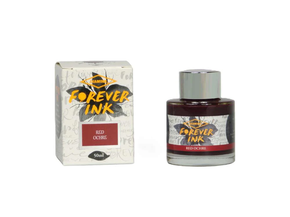Diamine Forever Ink Collection -Permanent Pigment Ink Bottle Red Ochr - Image 3