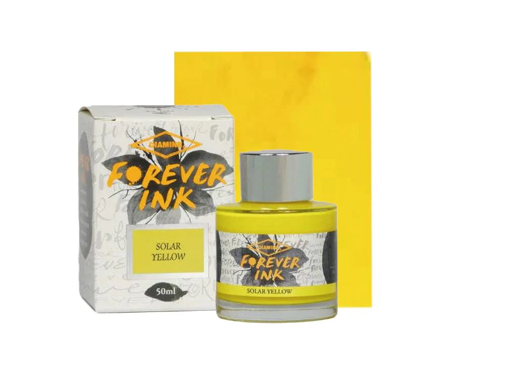 Diamine Forever Ink Collection -Permanent Pigment Ink Bottle Solar Yellow - Image 2
