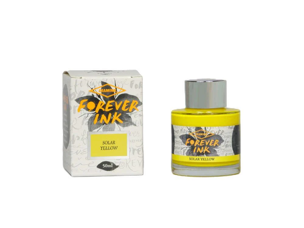 Diamine Forever Ink Collection -Permanent Pigment Ink Bottle Solar Yellow - Image 3