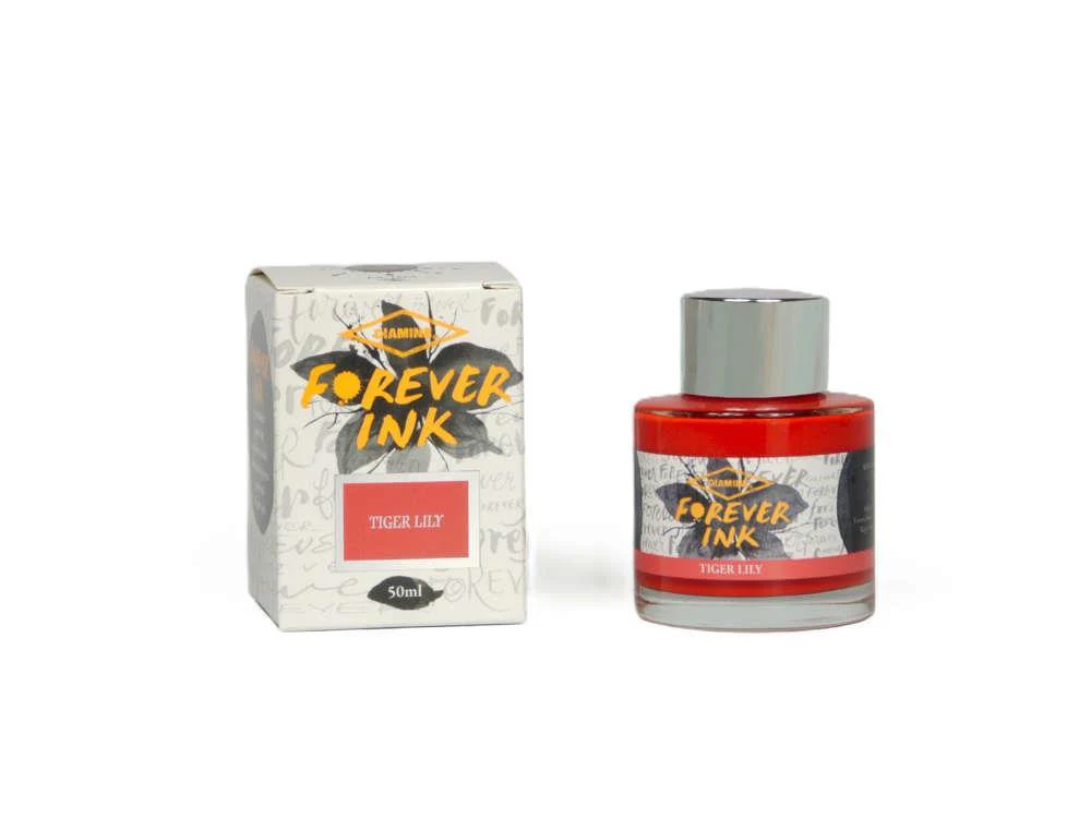 Diamine Forever Ink Collection -Permanent Pigment Ink Bottle Tiger Lily, 50ml - Image 3