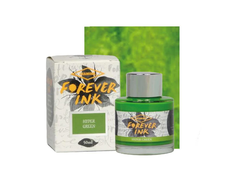 Diamine Forever Ink Collection-Permanent Pigment Ink Hyper Green, 50ml - Image 2