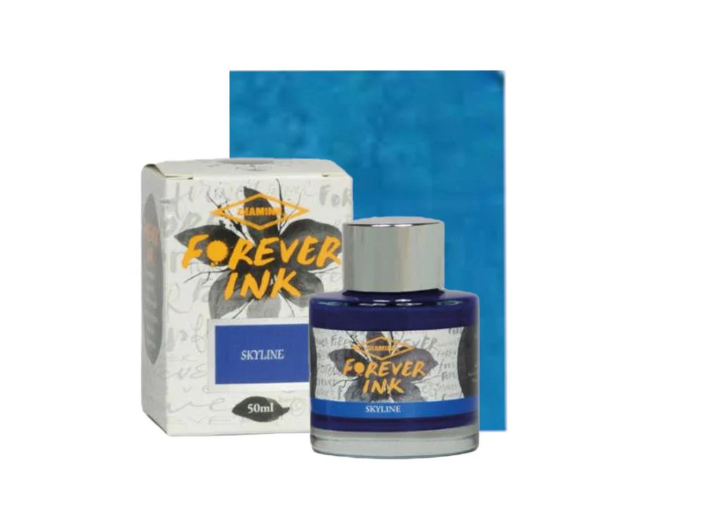 Diamine Forever Ink Collection -Permanent Pigment Skyline Ink Bottle, Blue, 50ml - Image 2