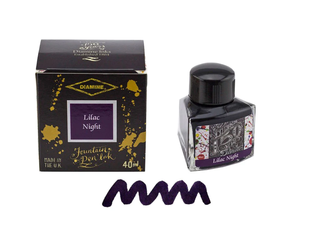 Diamine Ink Bottle, 40ml., Lilac Night, Crystal - Image 2