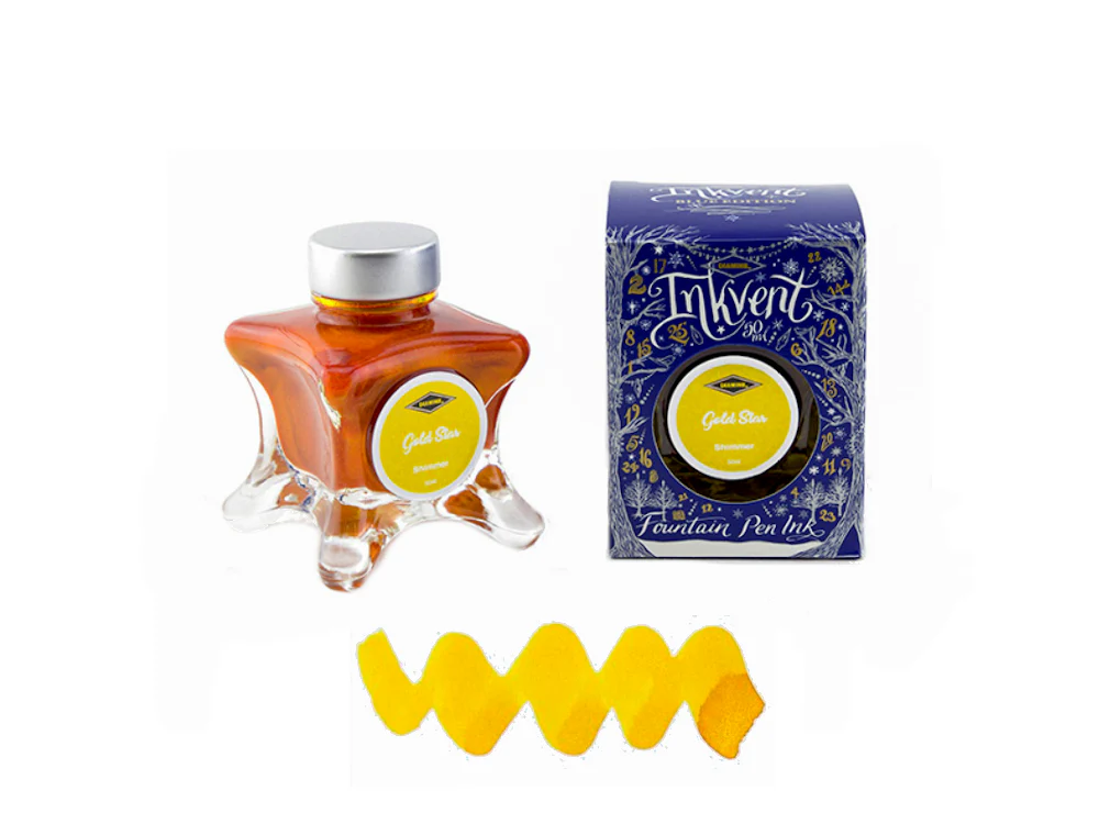 Diamine Ink Bottle Gold Star, Ink Vent Blue, 50ml, Yellow - Image 2