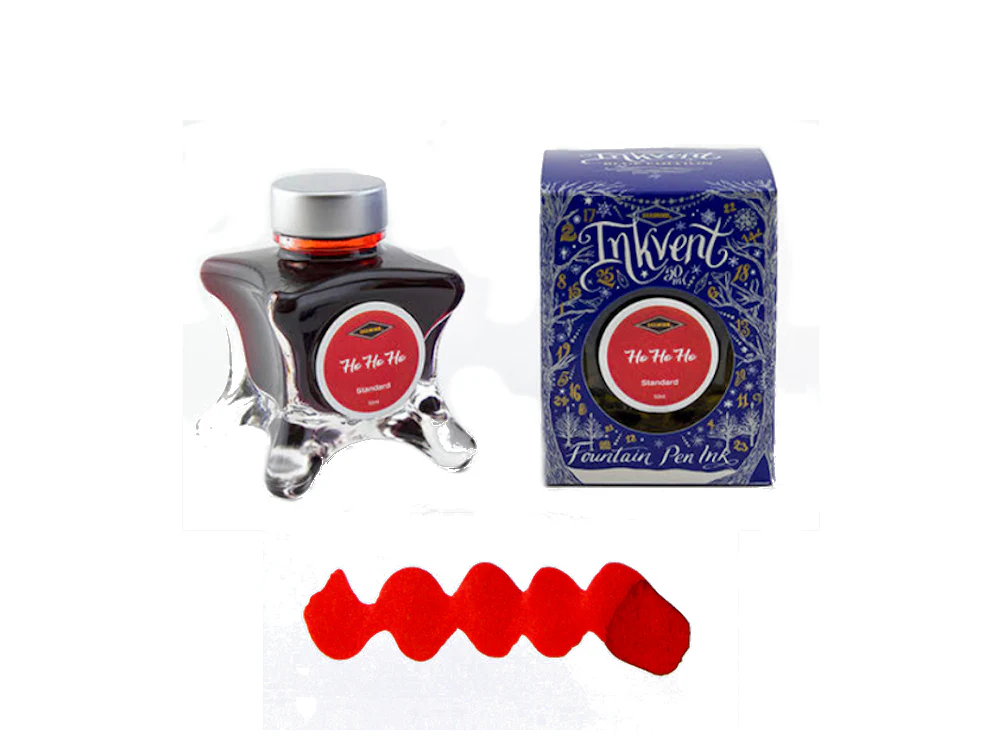 Diamine Ink Bottle HoHoHo, Ink Vent Blue, 50ml, Red - Image 2