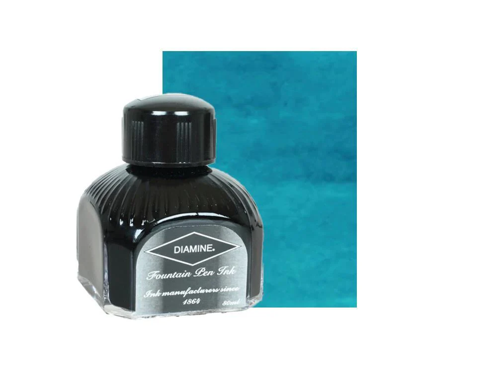 Diamine Ink Bottle Marine, 80ml, Italyan crystal bottle