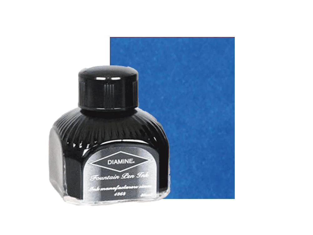 Diamine Ink Bottle Washable Blue, 80ml, Italyan crystal bottle