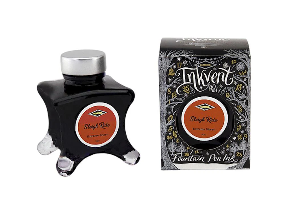 Diamine Ink Vent Black Extreme Sheen Sleigh Ride Ink Bottle, 50ml, Brown