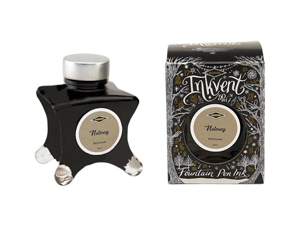Diamine Ink Vent Black Shimmer Nutmeg Ink Bottle, 50ml, Sepia - Image 2