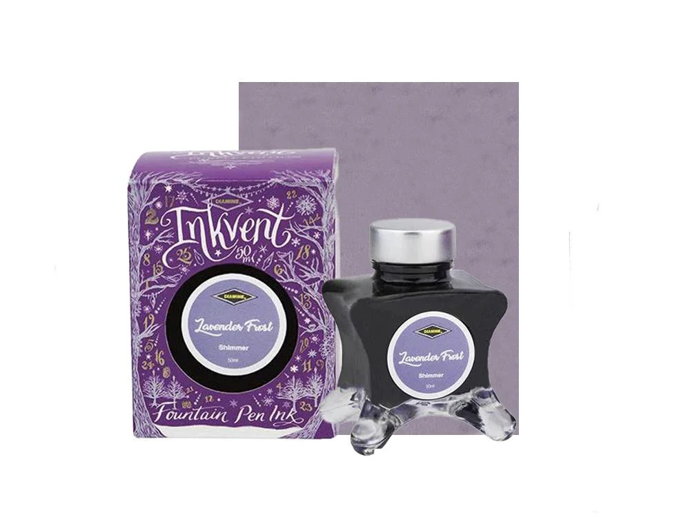 Diamine Lavender Frost Ink Vent Purple Ink Bottle, 50ml, Shimmer, Violet - Image 2