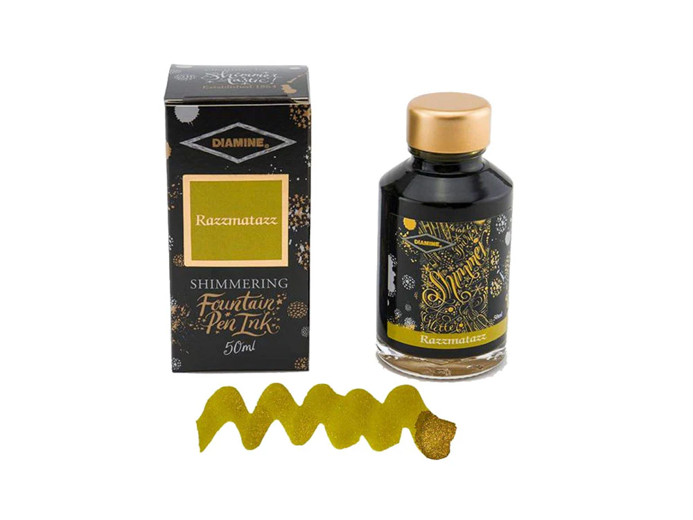 Diamine Shimmering Razzmatazz Ink Bottle, 50ml., Crystal - Image 2