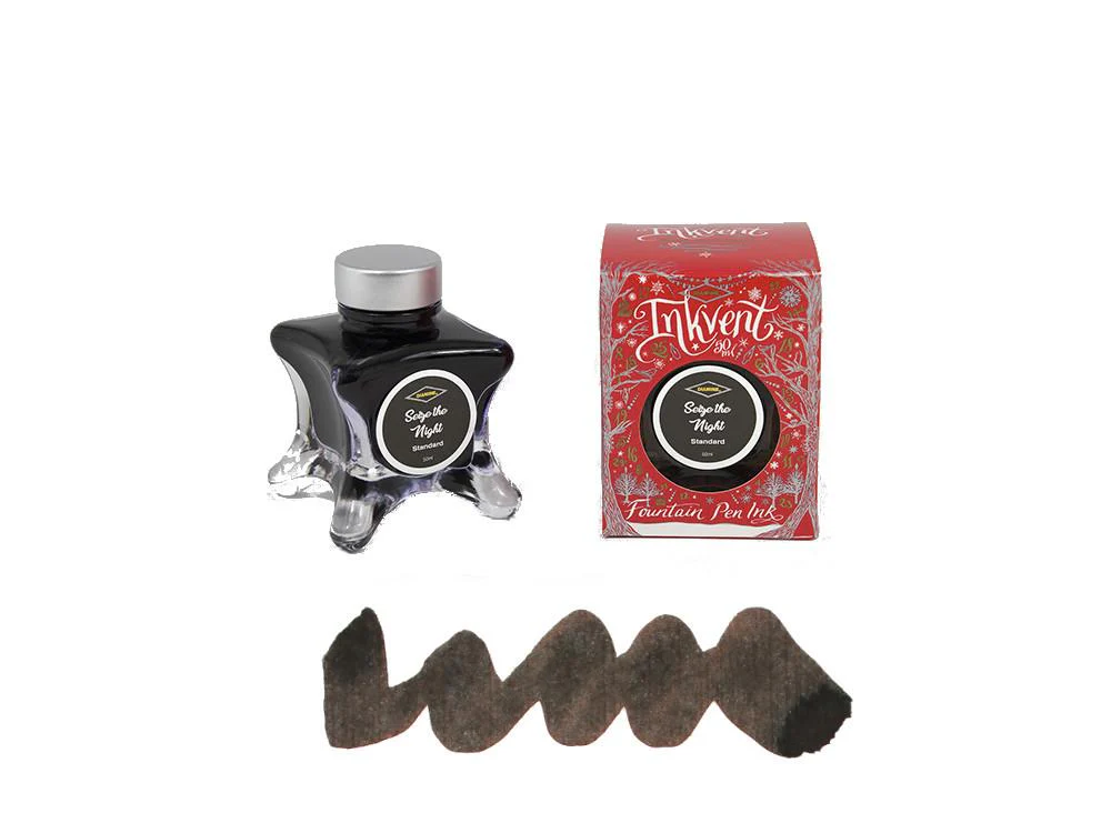 Diamine Sieze the Night Red Ink Vent Ink Bottle, 50ml, Grey, Crystal - Image 2
