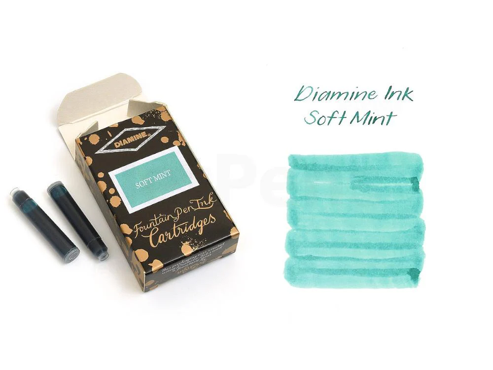 Diamine Soft Mint Car Cartridges, Green, 18 - Image 2