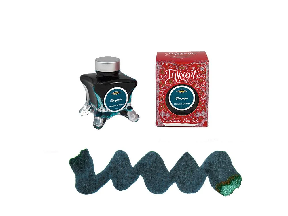 Diamine Stargazer Ink Vent Red Ink Bottle, 50ml, Blue, Glass - Image 2