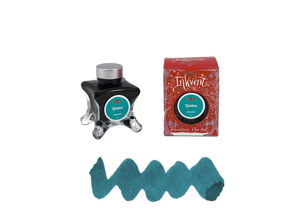 Diamine Yuletide Ink Vent Red Ink Bottle, 50ml, Blue, Glass - Image 2