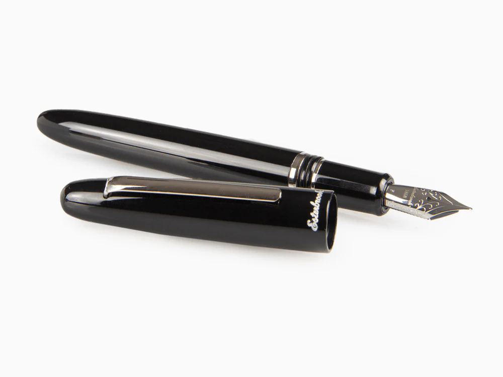 Esterbrook Estie Ebony Fountain Pen, Black Resin, Chrome Trim, E106 - Image 7