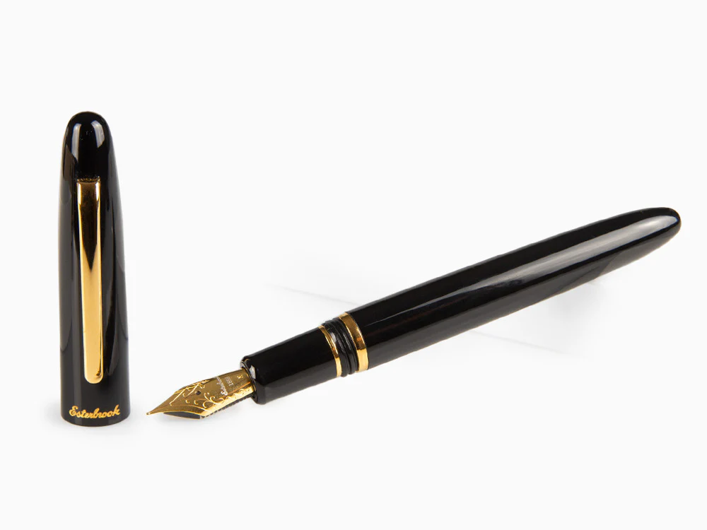 Esterbrook Estie Ebony Fountain Pen, Black Resin, Gold plated, E116 - Image 2