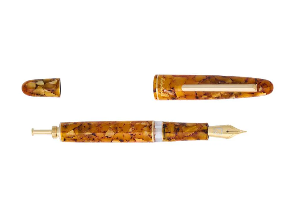 Esterbrook Estie Honeycomb Fountain Pen, Piston, Gold plated, E1426 - Image 2