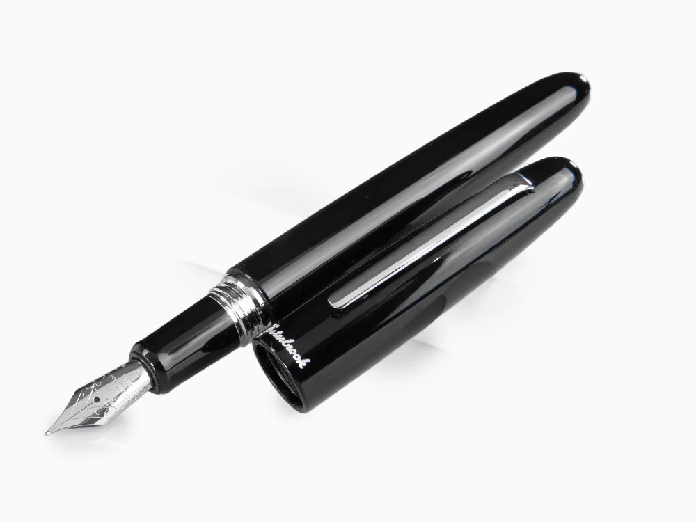 Esterbrook Estie Oversize Ebony Fountain Pen, Black, Chrome Trim, E166 - Image 4