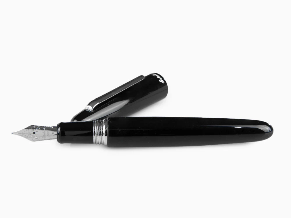 Esterbrook Estie Oversize Ebony Fountain Pen, Black, Chrome Trim, E166 - Image 7