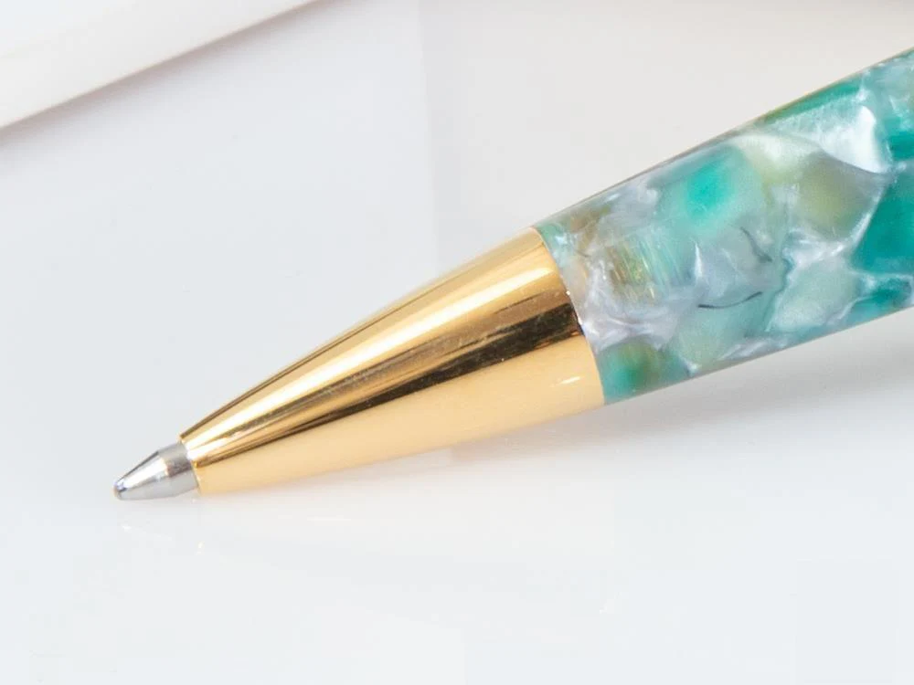 Esterbrook Estie Sea Glass Ballpoint pen, Resin, Gold plated, ESG819 - Image 5