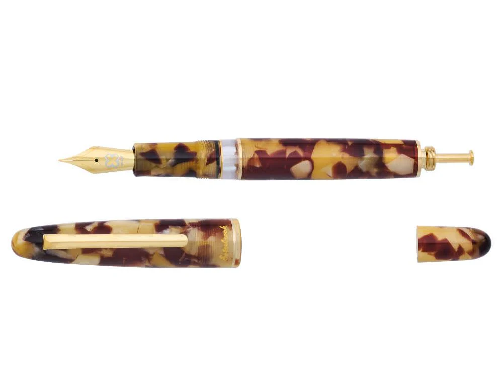 Esterbrook Estie Tortoise Fountain Pen, Piston, Gold plated, E1136 - Image 2