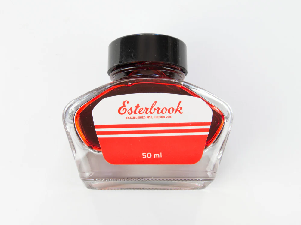 Esterbrook Ink Bottle Scarlet, Red, 50ml, Crystal, EINK-SCARLET - Image 2