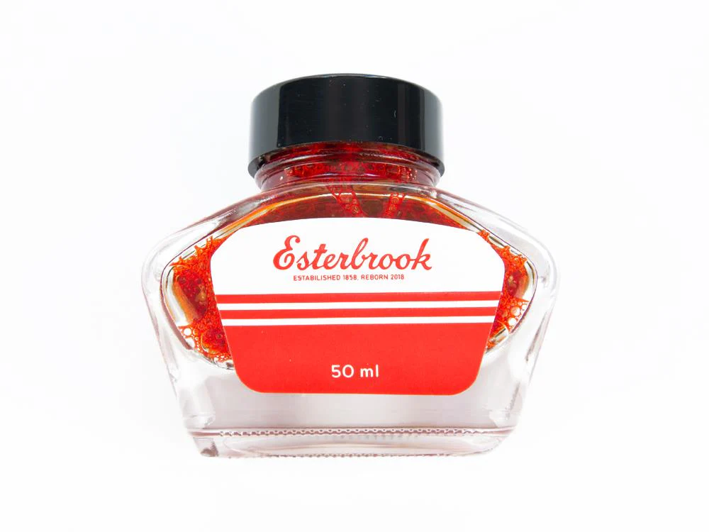 Esterbrook Ink Bottle Tangerine, Orange, 50ml, Crystal, EINK-SHIMM-TANGERINE