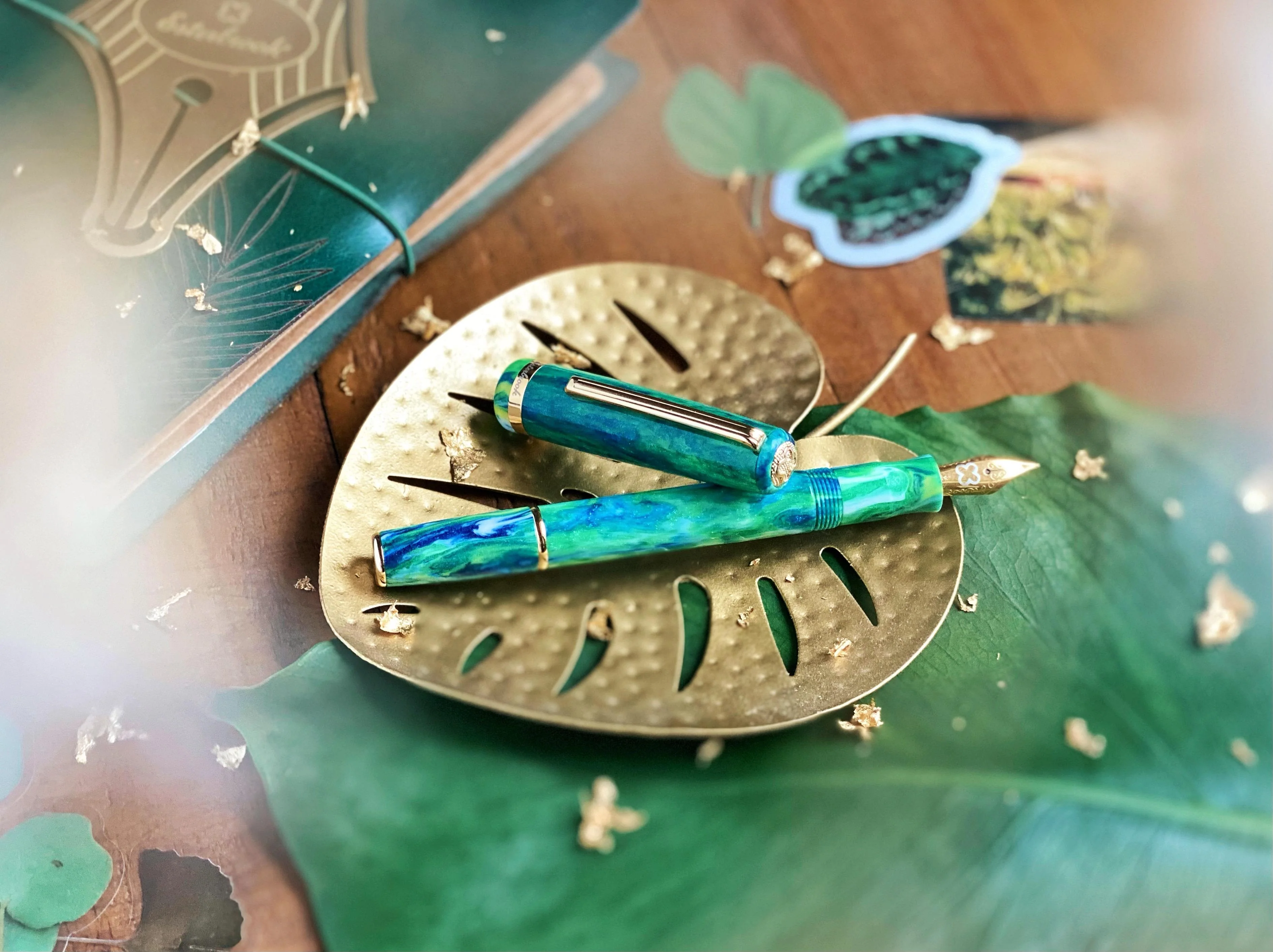 Esterbrook JR Beleza Fountain Pen, Resin, Green, Gold plated, EJRBA - Image 4