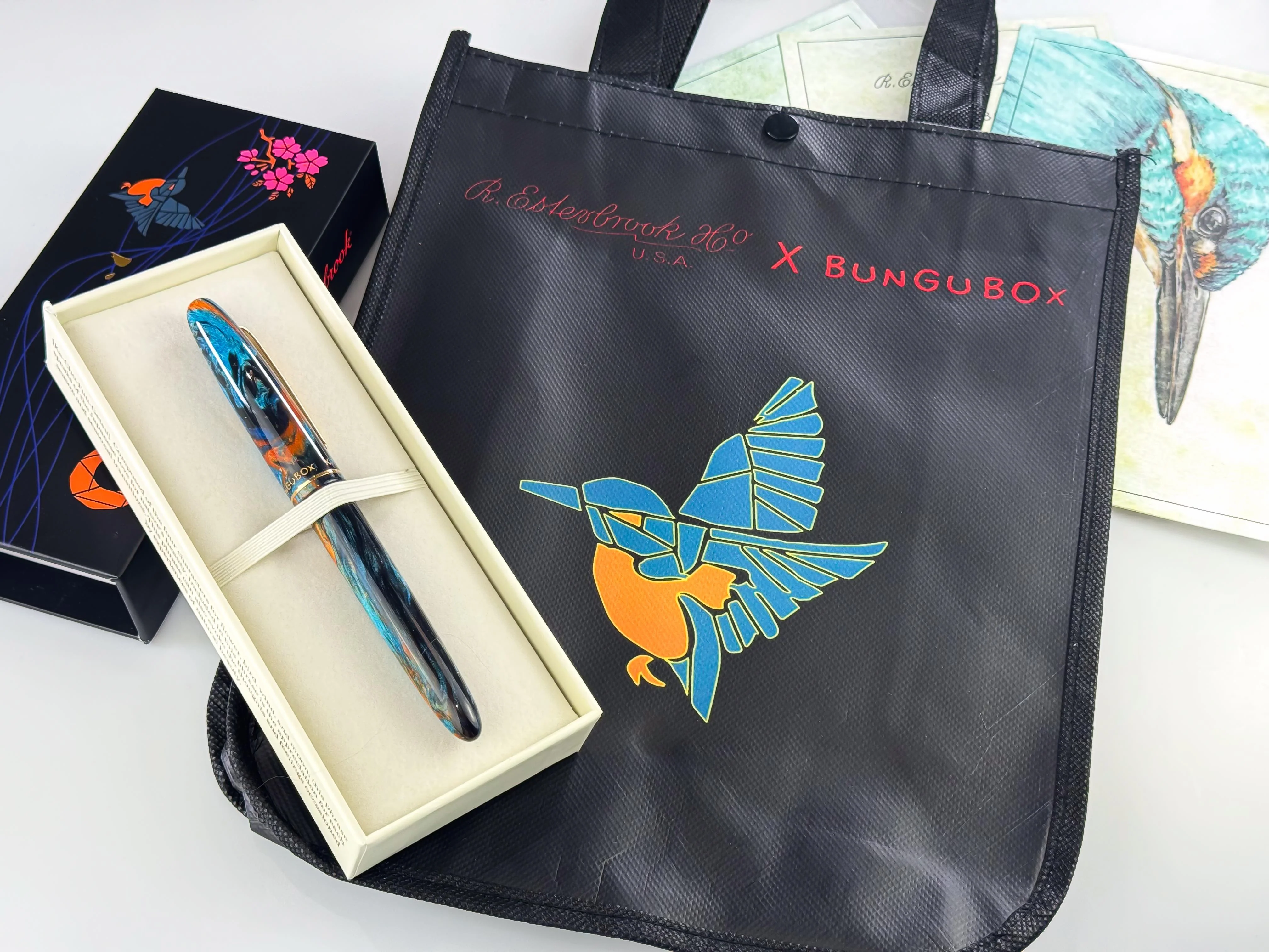 Esterbrook x BUNGUBOX Kingfisher Edition Tote Bag, EBIRDTOTE - Image 3
