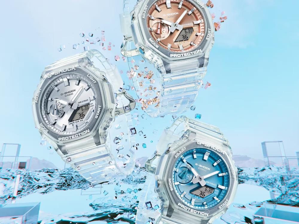 G-SHOCK Casio Classic Bright Metallic Quartz Watch, Blue, GA-2100BM-7A2ER - Image 6