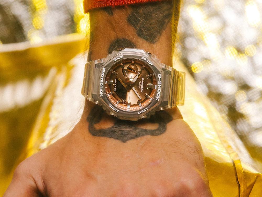 G-SHOCK Casio Classic Bright Metallic Quartz Watch, Gold pink, GA-2100BM-7A5ER - Image 3