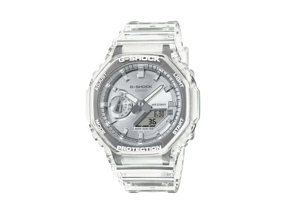 G-SHOCK Casio Classic Bright Metallic Quartz Watch, Silver, GA-2100BM-7A8ER - Image 2