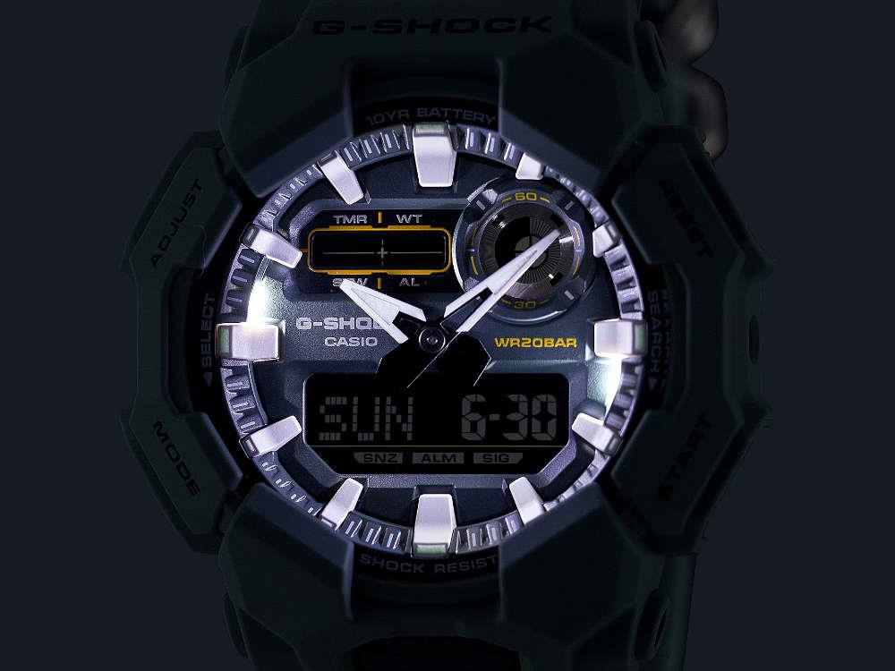 G-SHOCK Casio Classic Quartz Watch, Bio-based resin, Green, 52 mm, GA-010CE-2AER - Image 4
