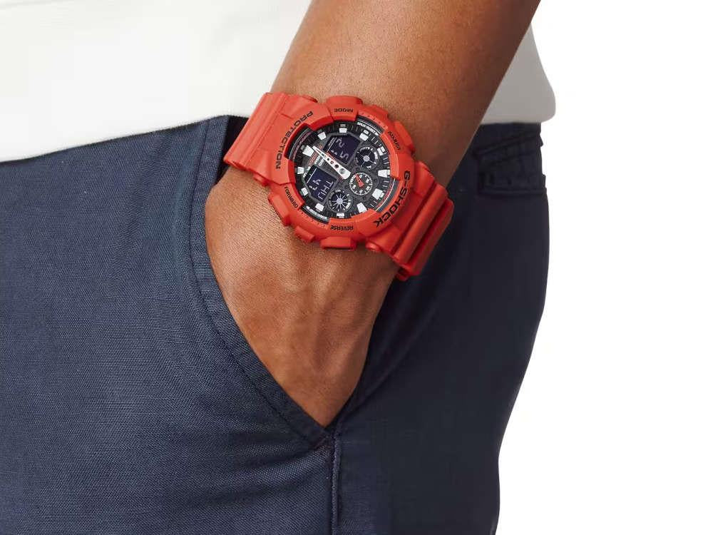 G-SHOCK Casio Classic Quartz Watch, Resin, Black, 55 × 51.2mm, GA-100B-4AER - Image 3