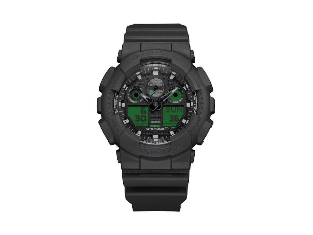 G-SHOCK Casio Classic Quartz Watch, Resin, Black, GA-100BEG-1AER