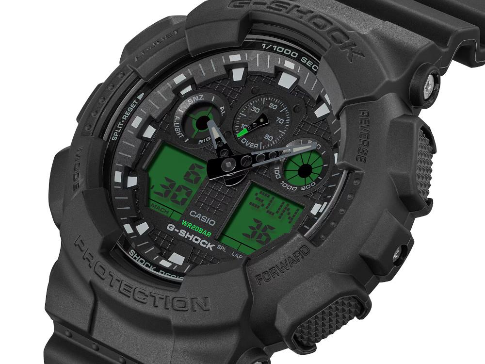 G-SHOCK Casio Classic Quartz Watch, Resin, Black, GA-100BEG-1AER - Image 2