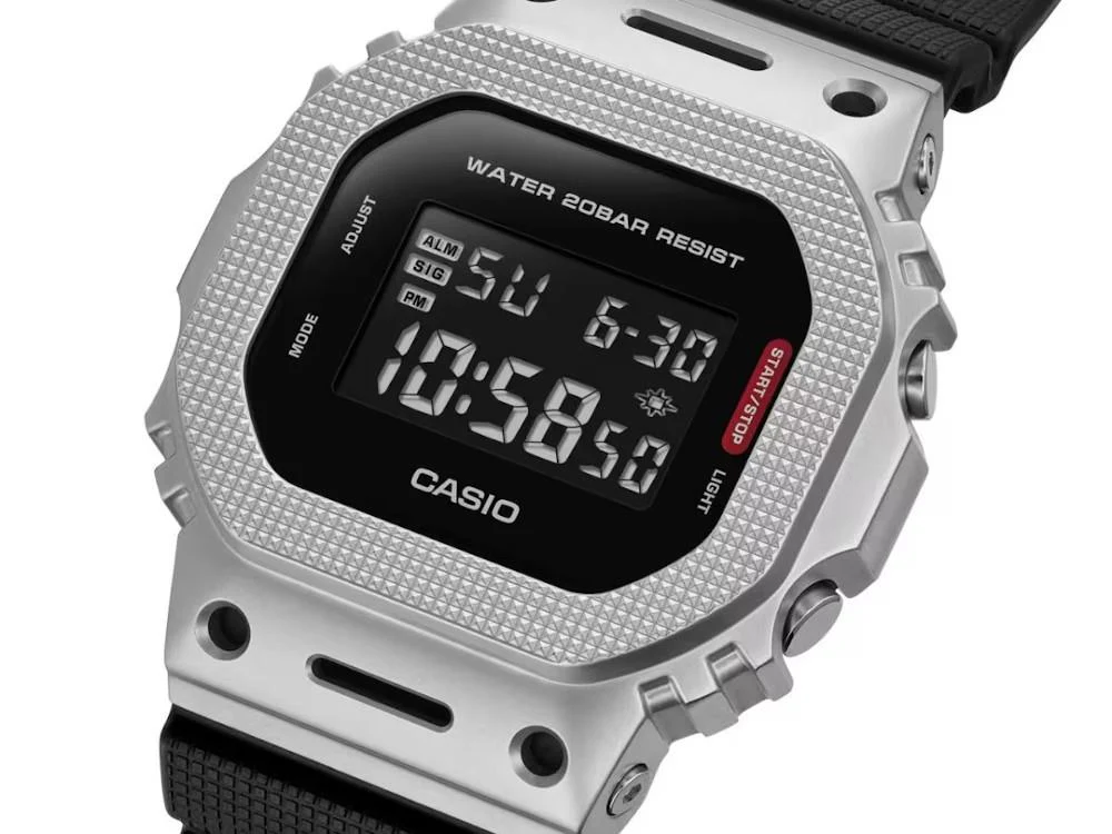 G-SHOCK Casio G-Steel Quartz Watch, Black,  Chronograph, GM-5600M-1ER - Image 3