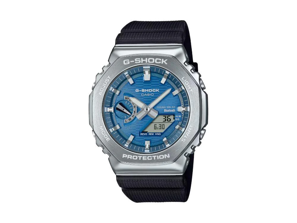 G-SHOCK Casio G-Steel Quartz Watch, Blue, 49.3mm × 44.4mm, GBM-2100A-2BER - Image 2