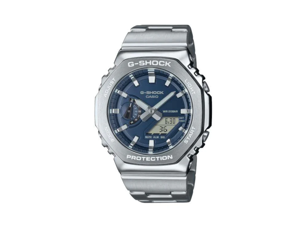 G-SHOCK Casio G-Steel Quartz Watch, Blue, 49.3mm × 44.4mm, GM-2110D-2BER - Image 2