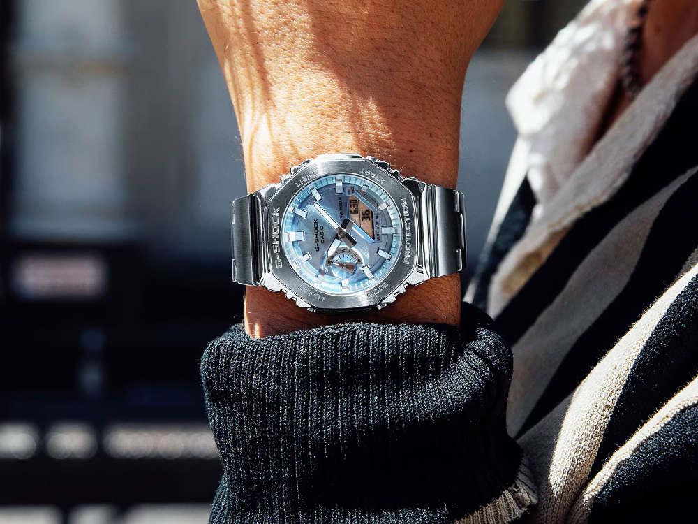 G-SHOCK Casio G-Steel Quartz Watch, Blue, GM-2110D-2AER - Image 3